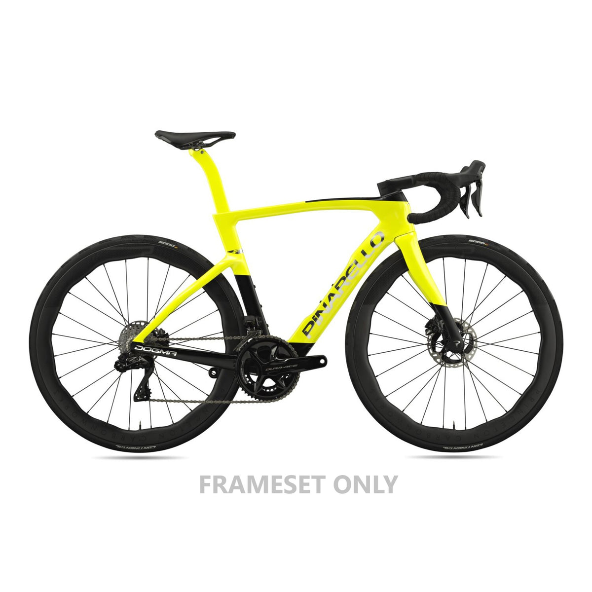 Pinarello MY25 Dogma F Disc road bike frameset, sleek lightweight frame with disc brake compatibility, for high-performance cycling.
