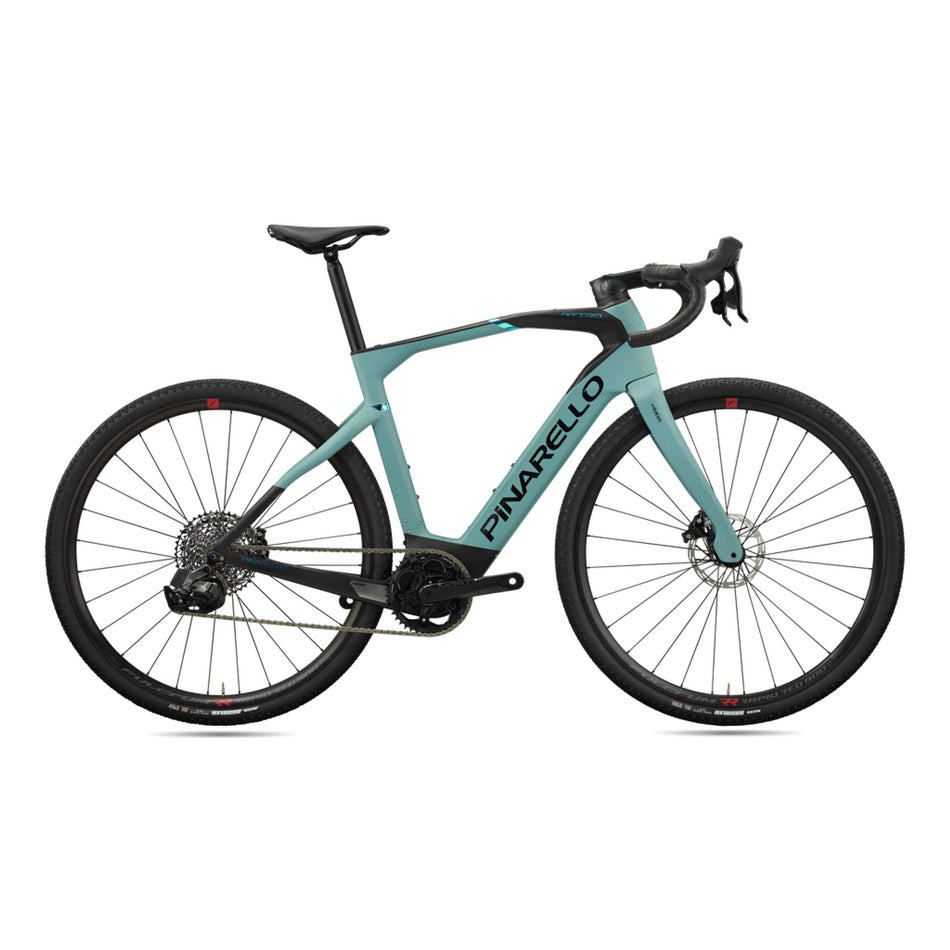 Pinarello Nytro Gravel E5 Disc e-Gravel bike with Rival AXS XPLR drivetrain and Fulcrum ORE3 wheels.