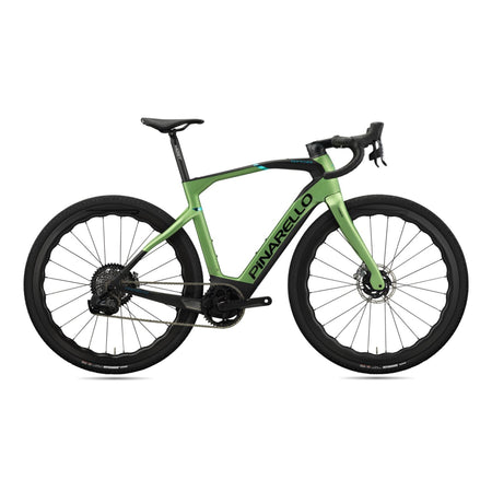 Pinarello Nytro Gravel E9 Disc bike with red AXS 1x drivetrain, designed for gravel and cyclocross riding.