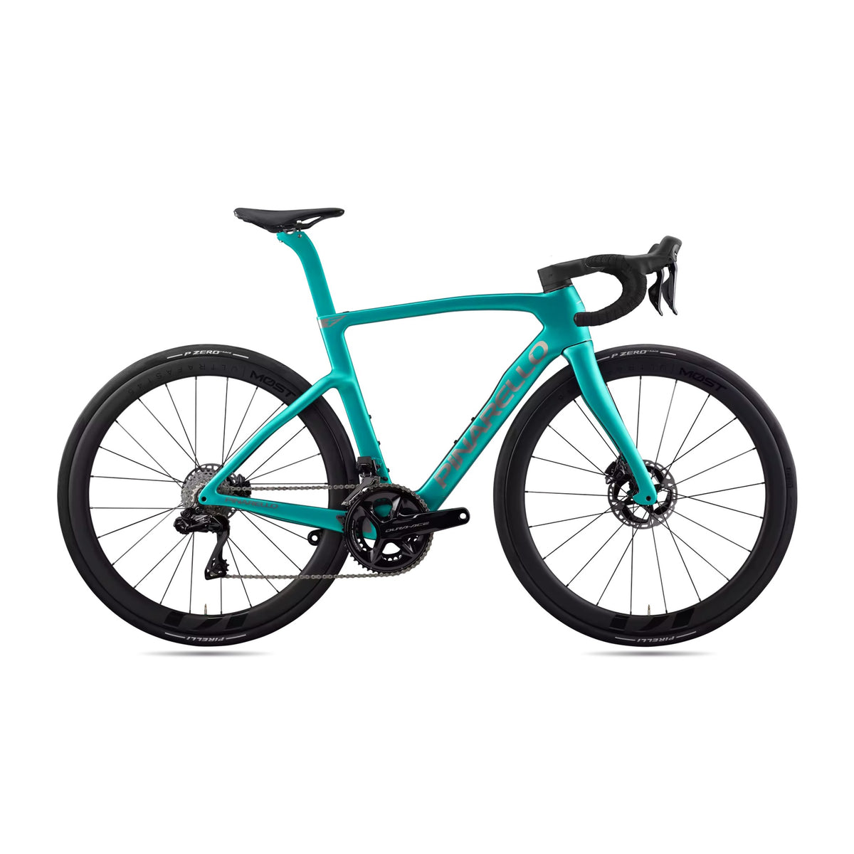 Pinarello F9 Dura Ace Di2 Performance Road bike in vibrant green, showcasing sleek frame and ultrafast design details