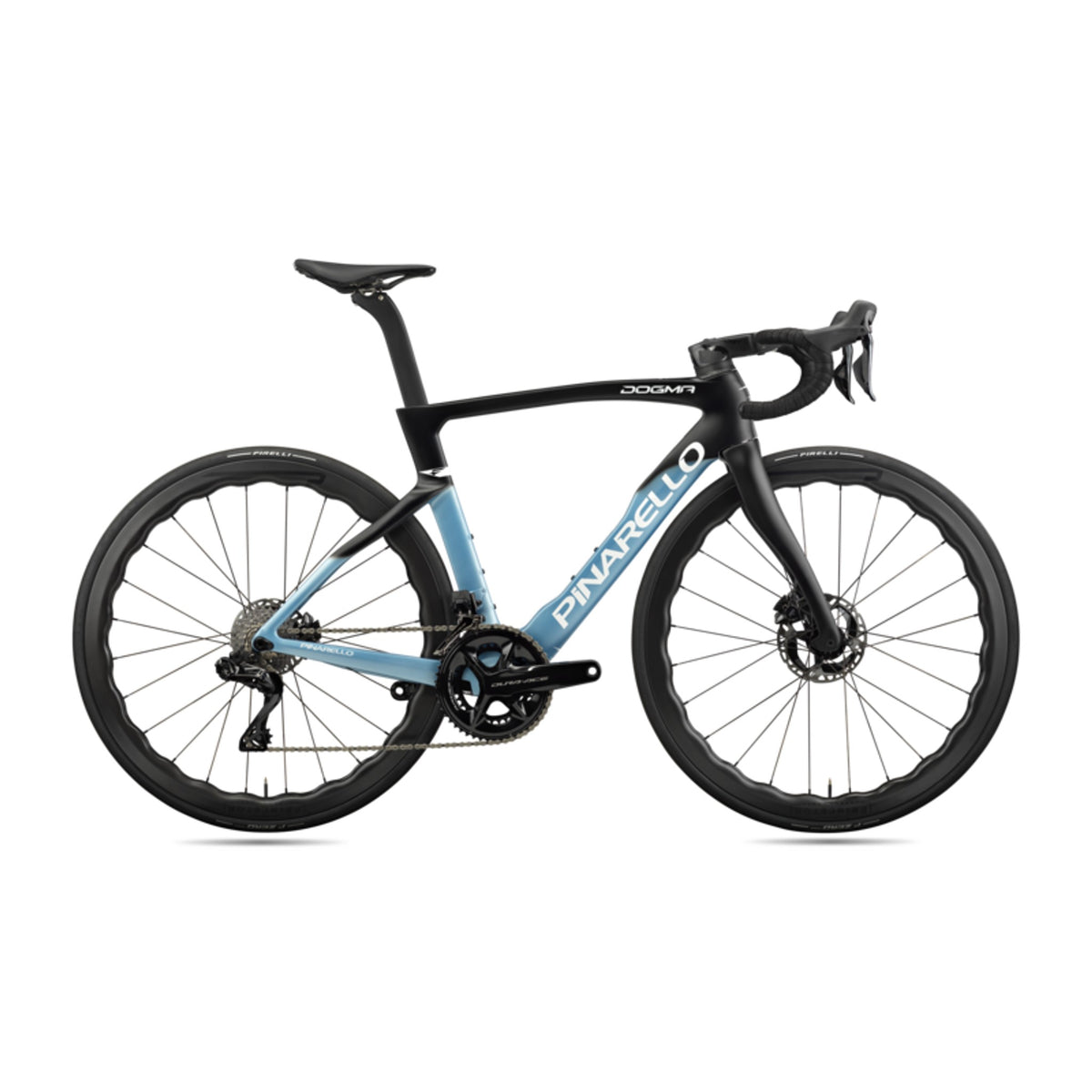 Pinarello Dogma F Disc road bike frameset, lightweight carbon frame with disc brake mounts, sleek design and aerodynamic features.