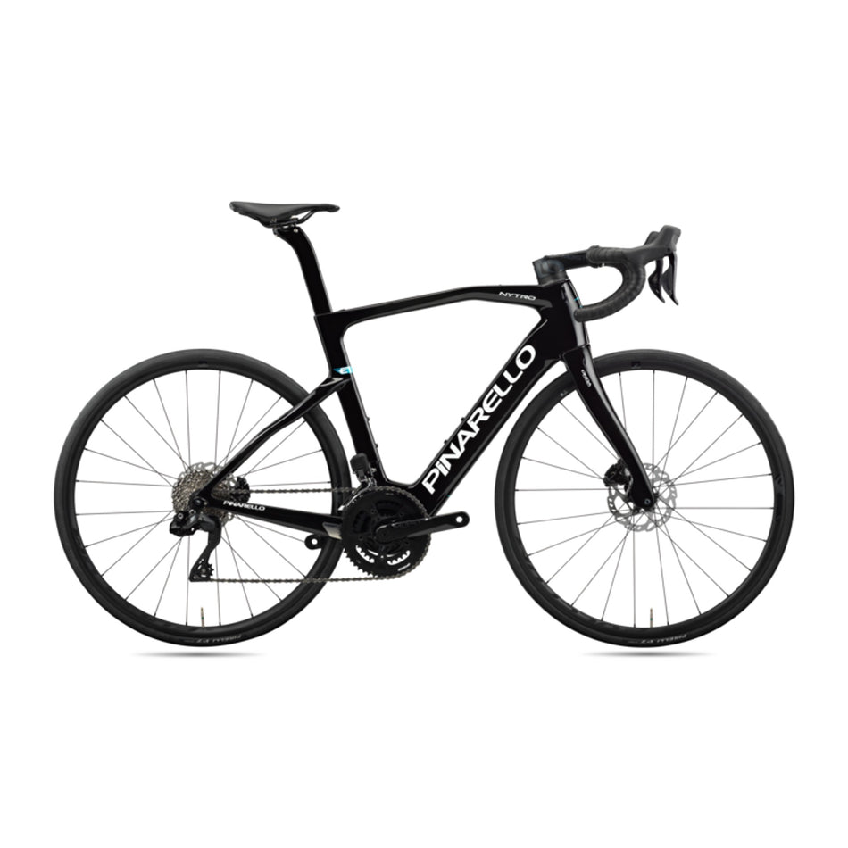 Pinarello Nytro Road E5 105 Di2 e-road bike with Fulcrum Racing 500 wheels, featuring sleek frame and electronic shifting components.
