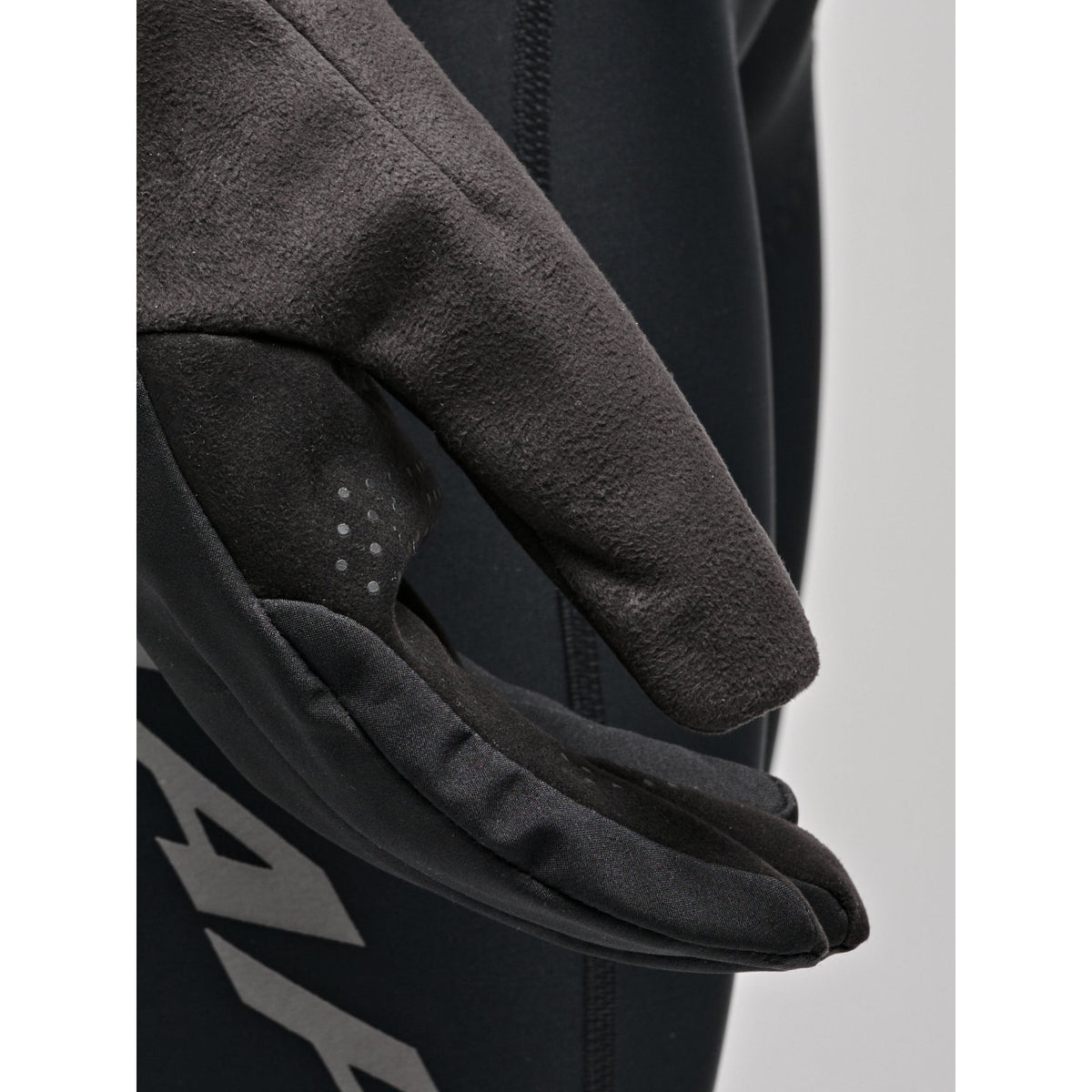 MAAP Control Winter Glove, black insulated cycling glove with touchscreen-compatible fingertips