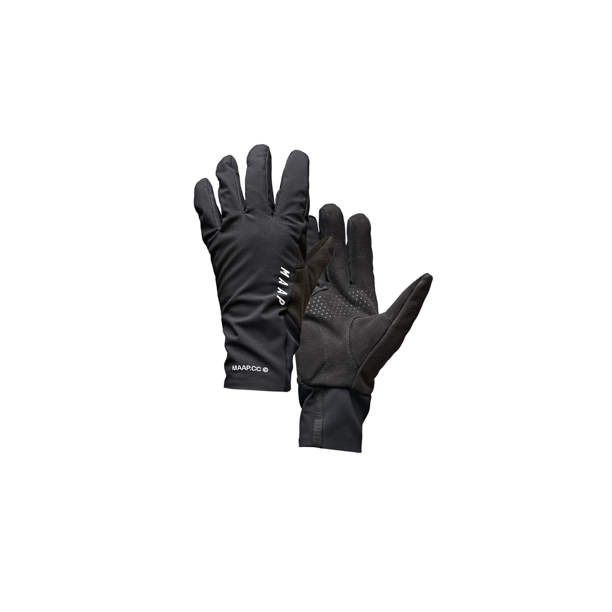 MAAP Control winter glove in black, flat lay view