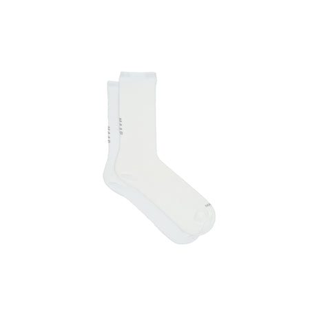 MAAP Team Sock Long cycling socks in white, flat lay view