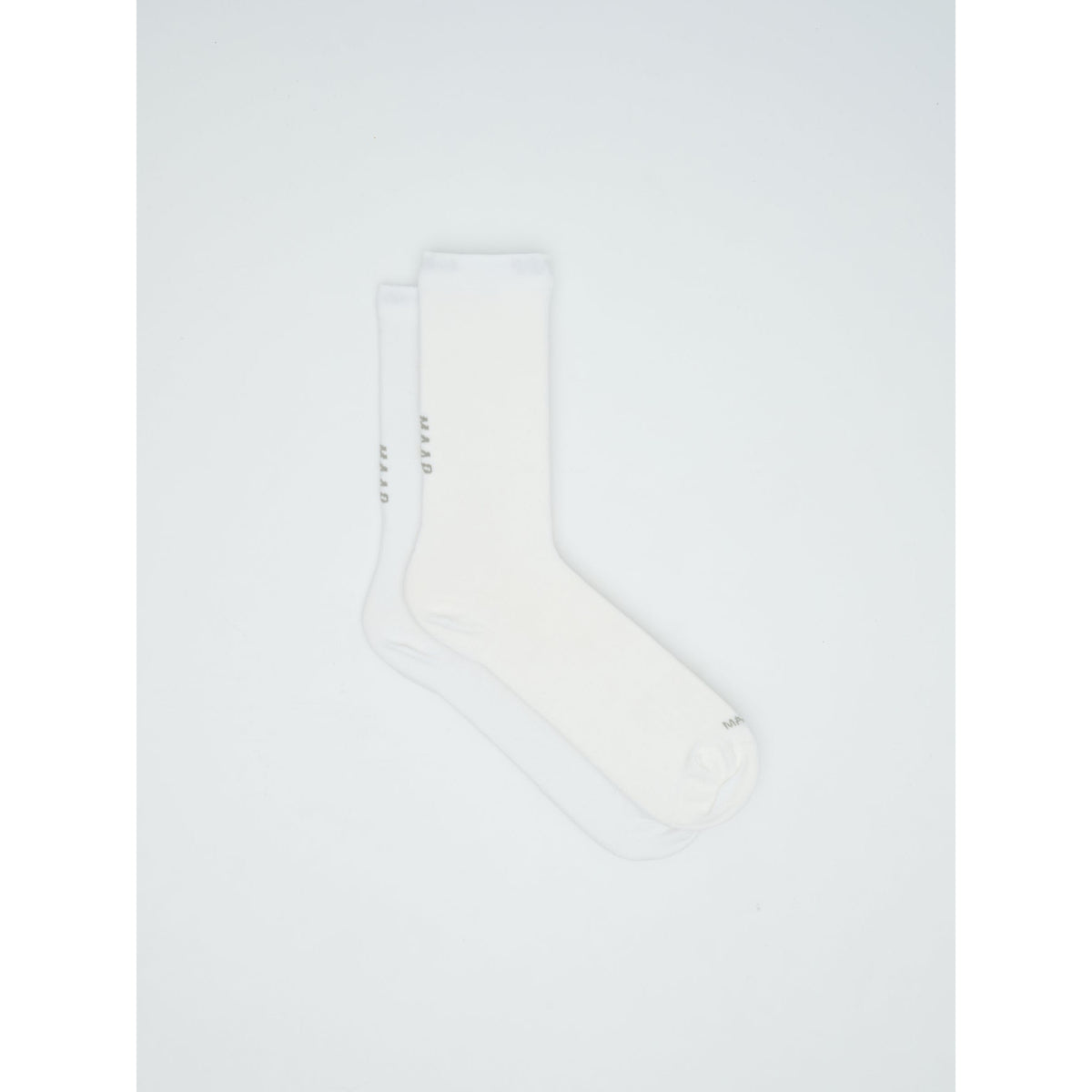 MAAP Team Long cycling socks in white with ribbed knit design and branded detailing