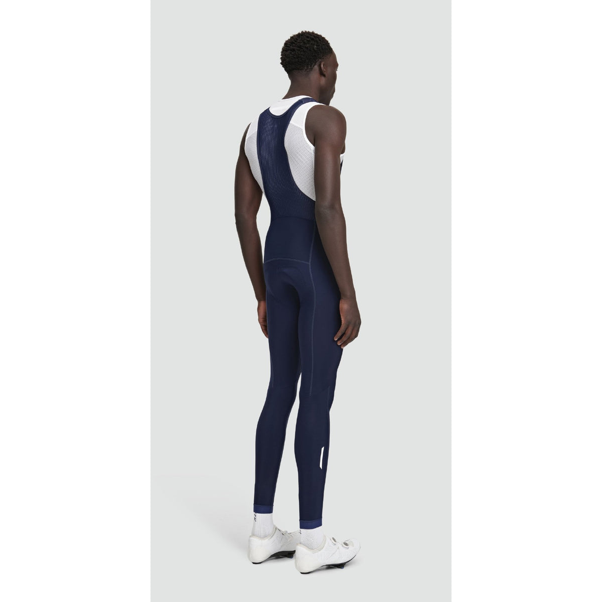 MAAP Team Evo Thermal Bib Tight in navy, full-length cycling tights with shoulder straps